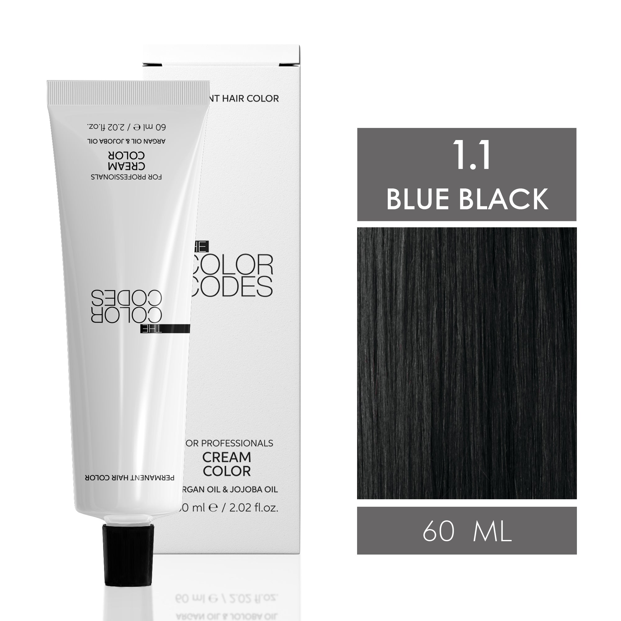 Permanent Hair Dye 1.1 Blue Black 60 ml