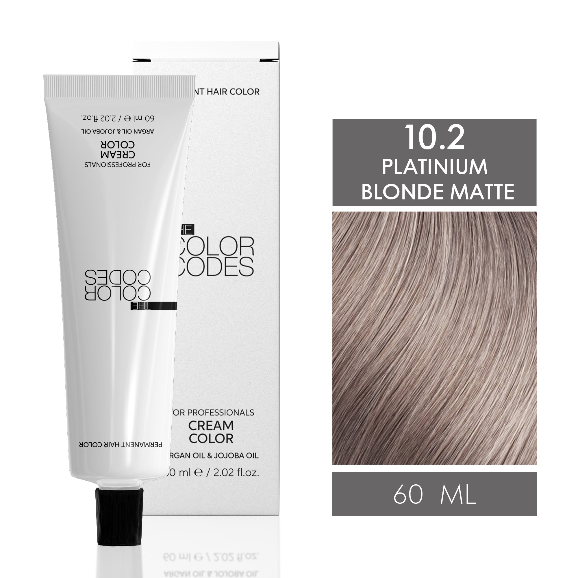 Permanent Hair Dye 10.2 Platinium Blonde Matte 60 ml