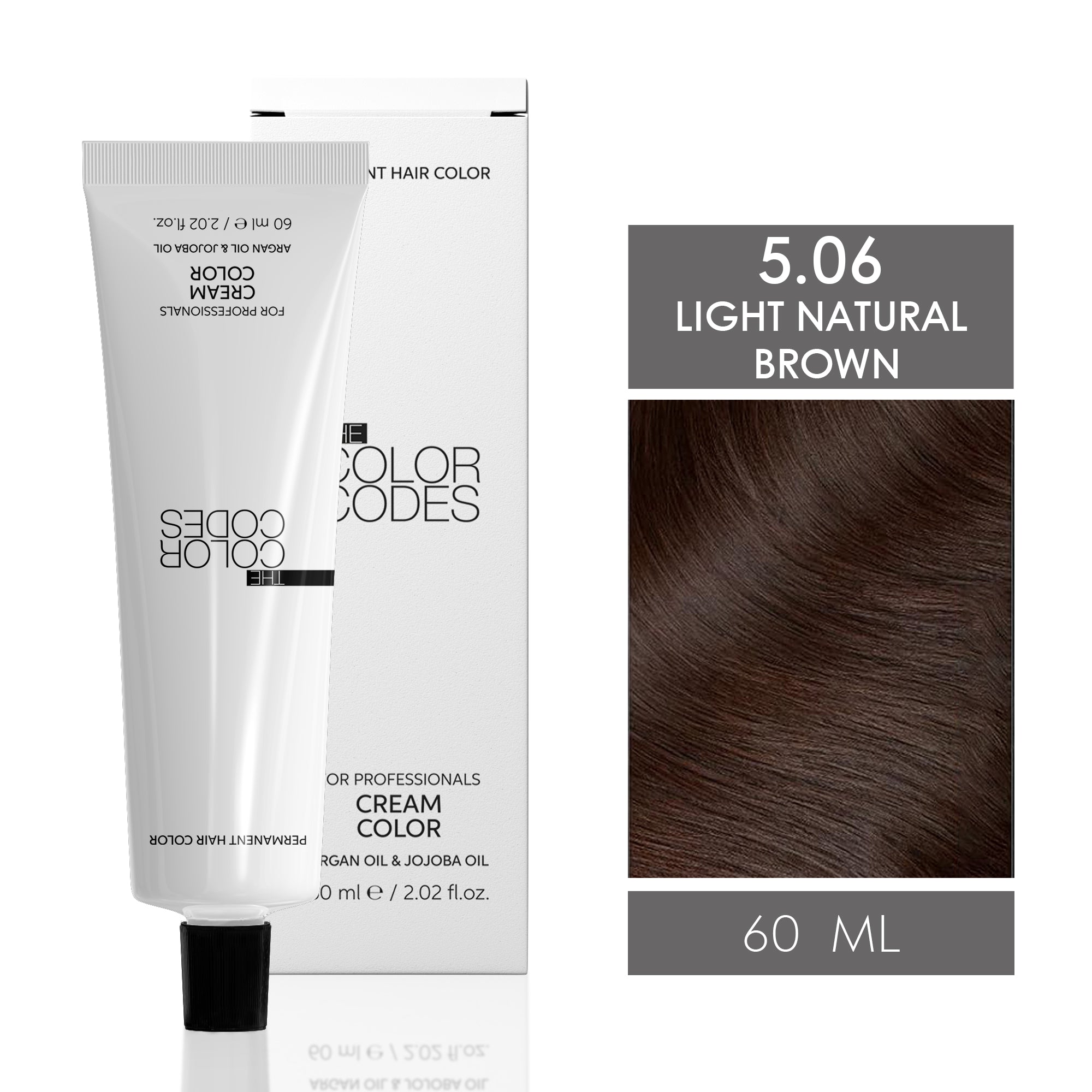 Permanent Hair Dye 5.06 Light Natural Brown 60 ml