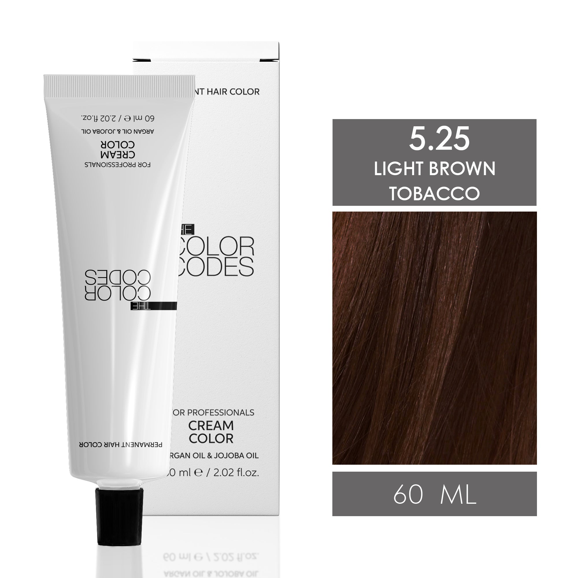 Permanent Hair Dye 5.25 Light Brown Tobacco 60 ml