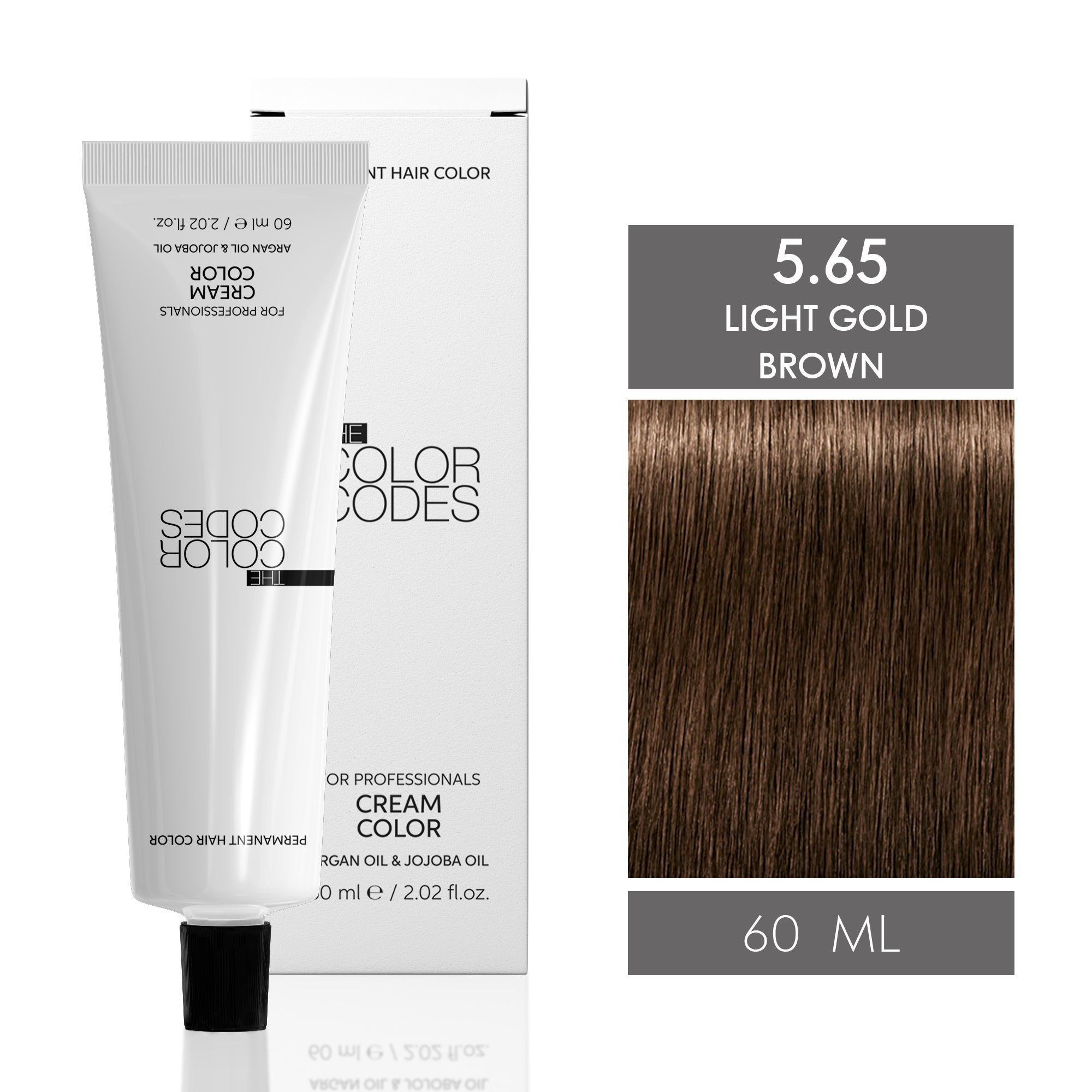 Permanent Hair Dye 5.65 Light Gold Brown 60 ml