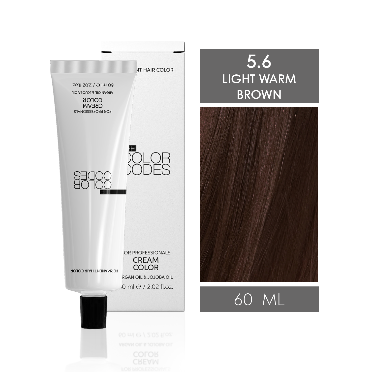 Permanent Hair Dye 5.6 Light Warm Brown 60 ml