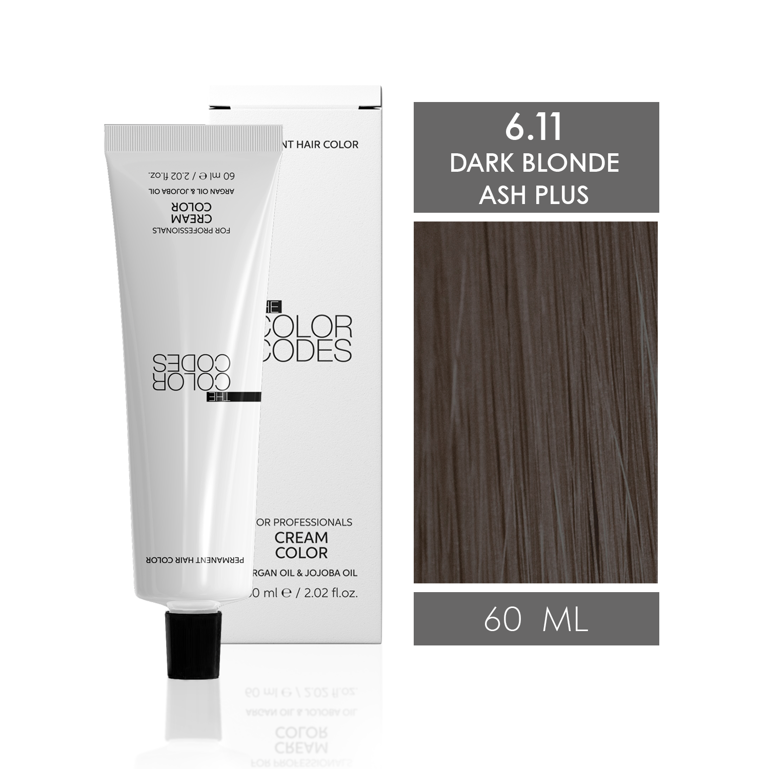 Permanent Hair Dye 6.11 Dark Blonde Ash Plus 60 ml