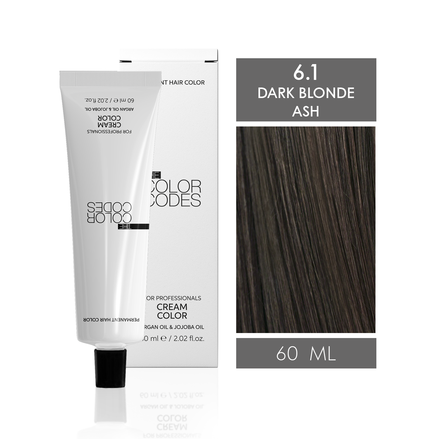 Permanent Hair Dye 6.1 Dark Blonde Ash 60 ml