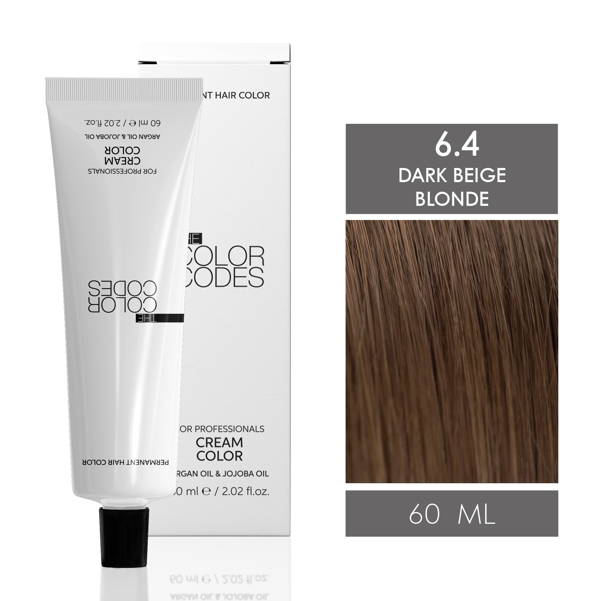 Permanent Hair Dye 6.4 Dark Blonde Beige 60 ml