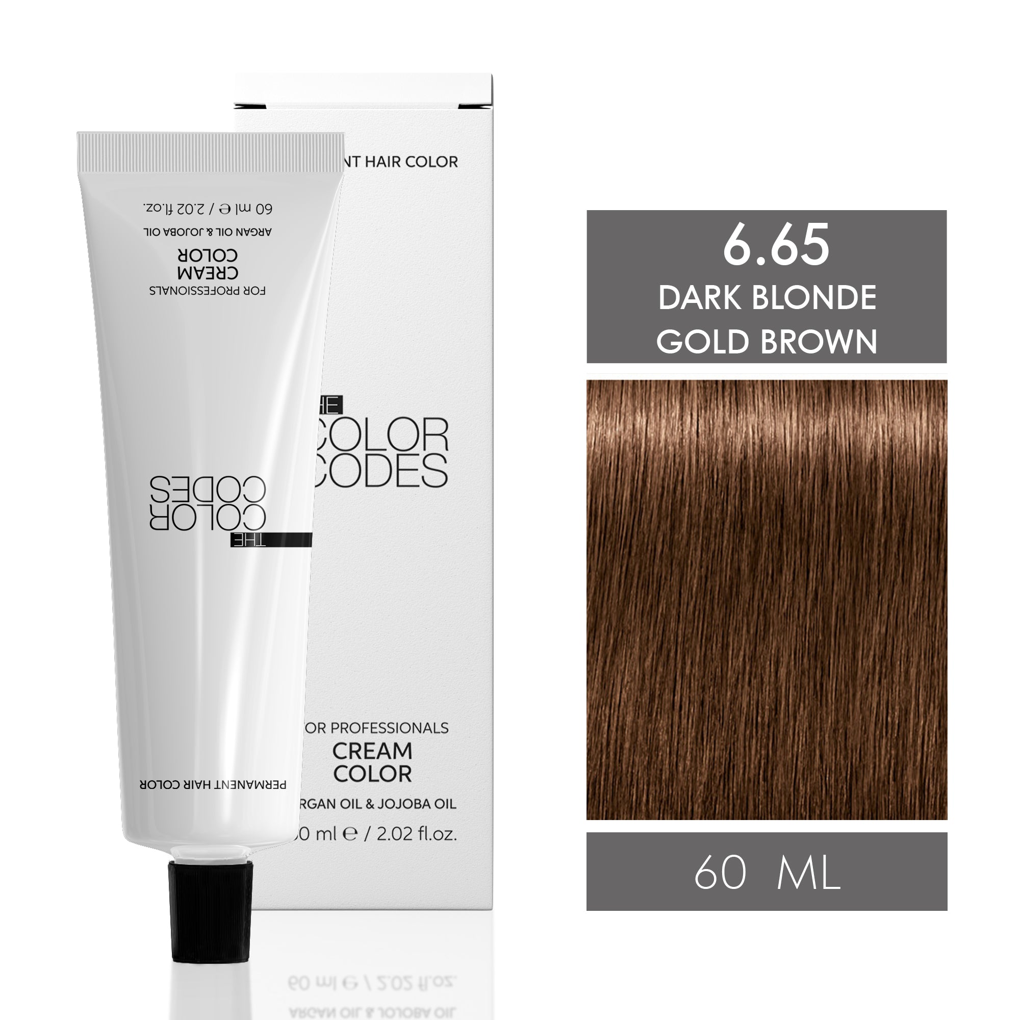 Permanent Hair Dye 6.65 Dark Blonde Gold Brown 60 ml