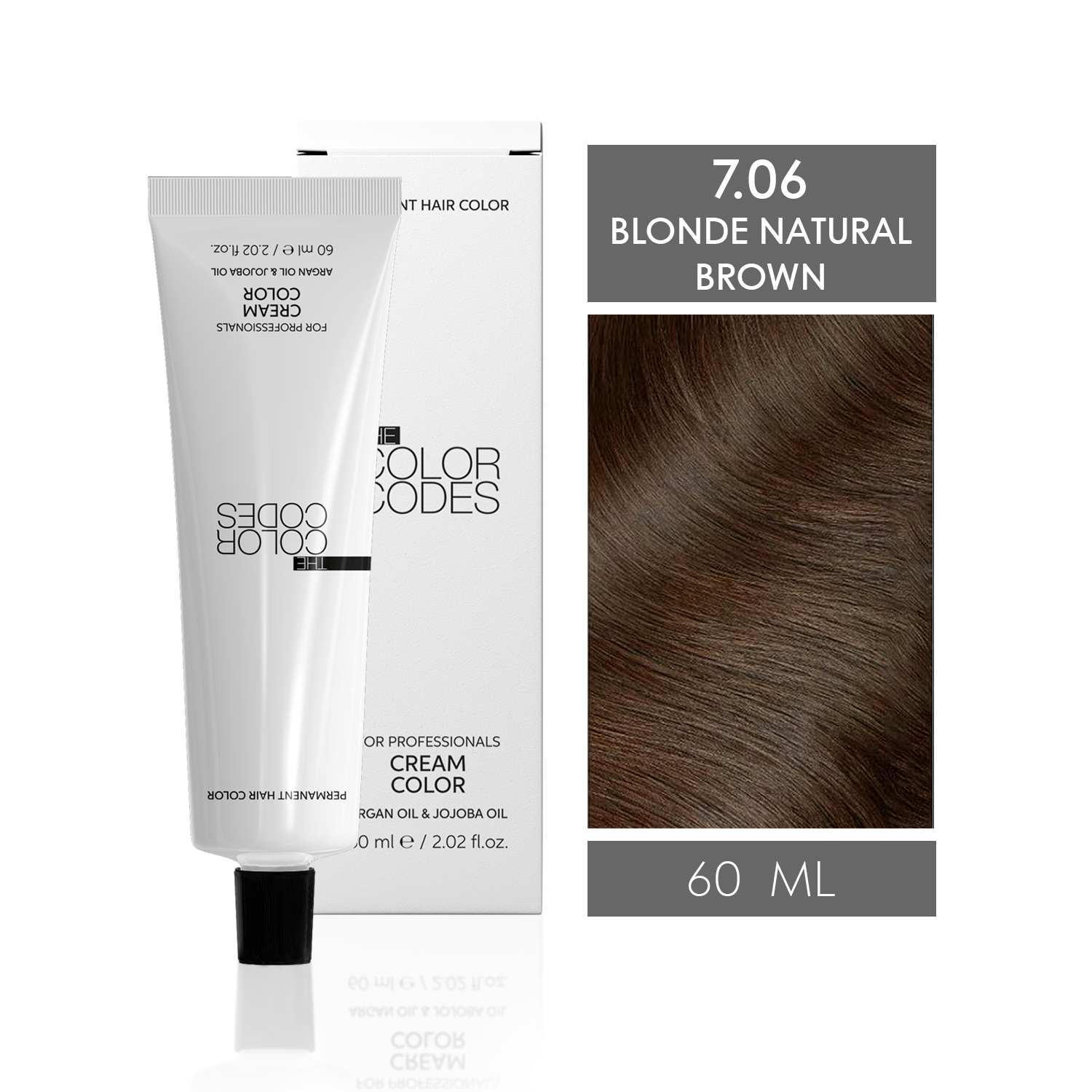 Permanent Hair Dye 7.06 Blonde Natural Brown 60 ml