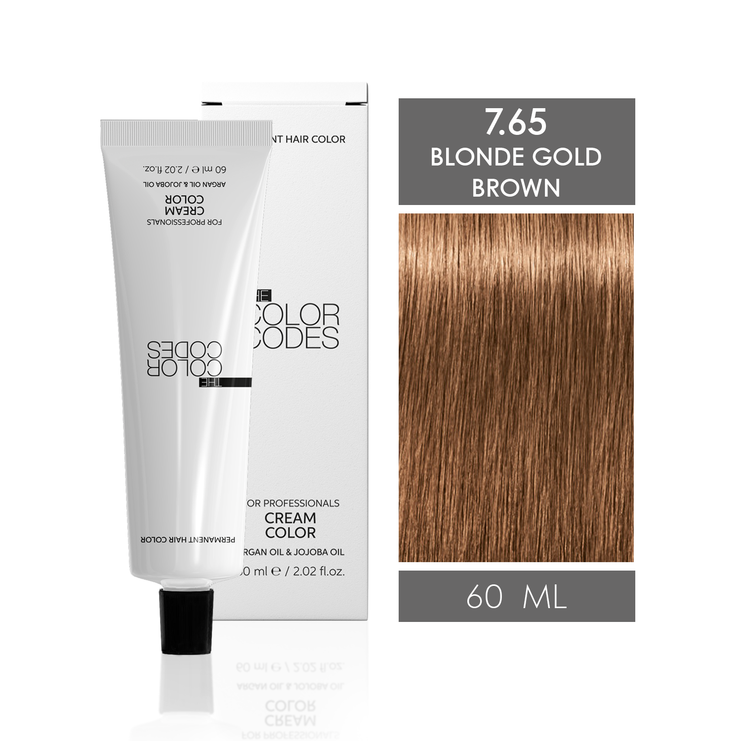 Permanent Hair Dye 7.65 Blonde Gold Brown 60 ml