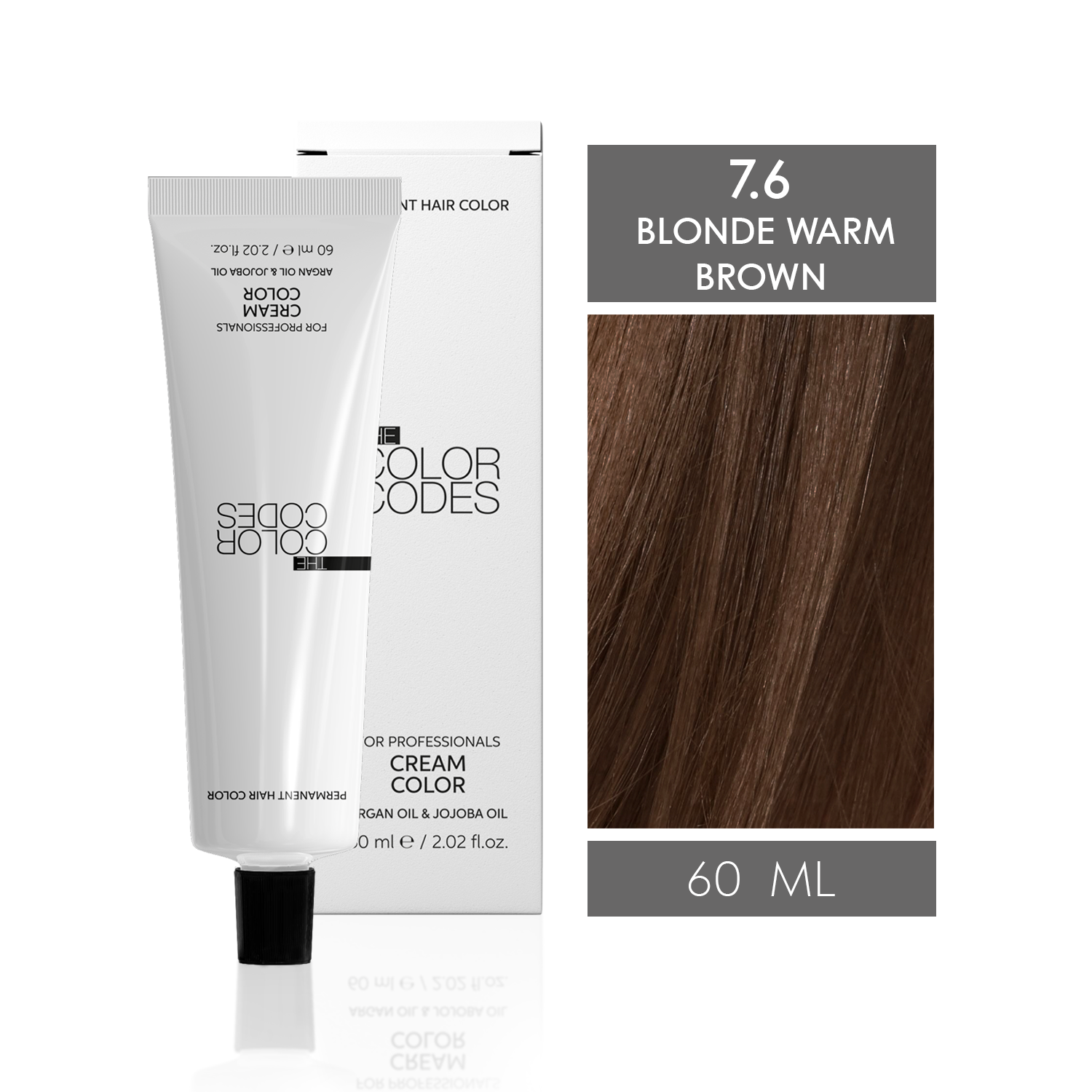 Permanent Hair Dye 7.6 Blonde Warm Brown 60 ml