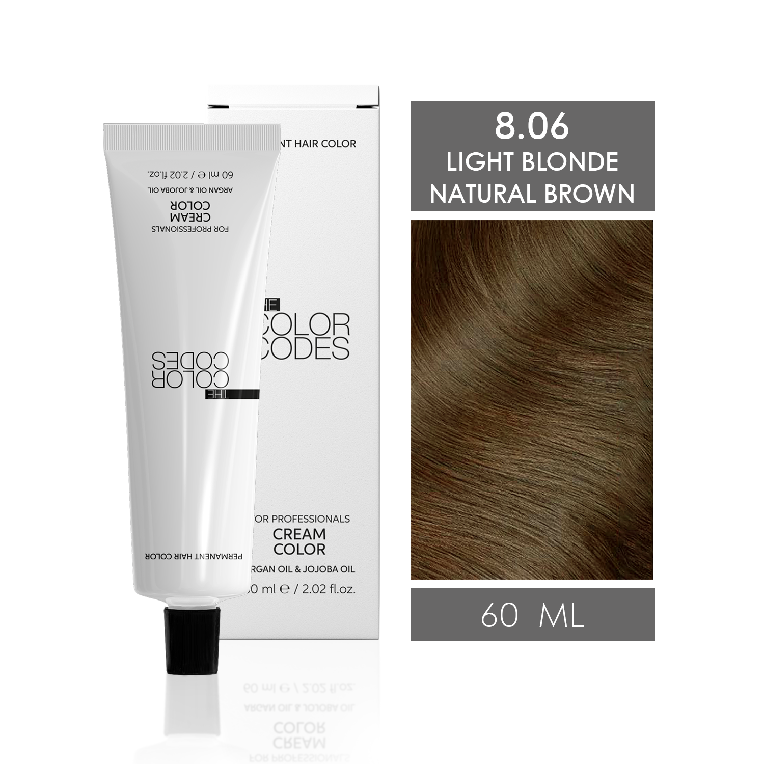 Permanent Hair Dye 8.06 Light Blonde Natural Brown 60 ml