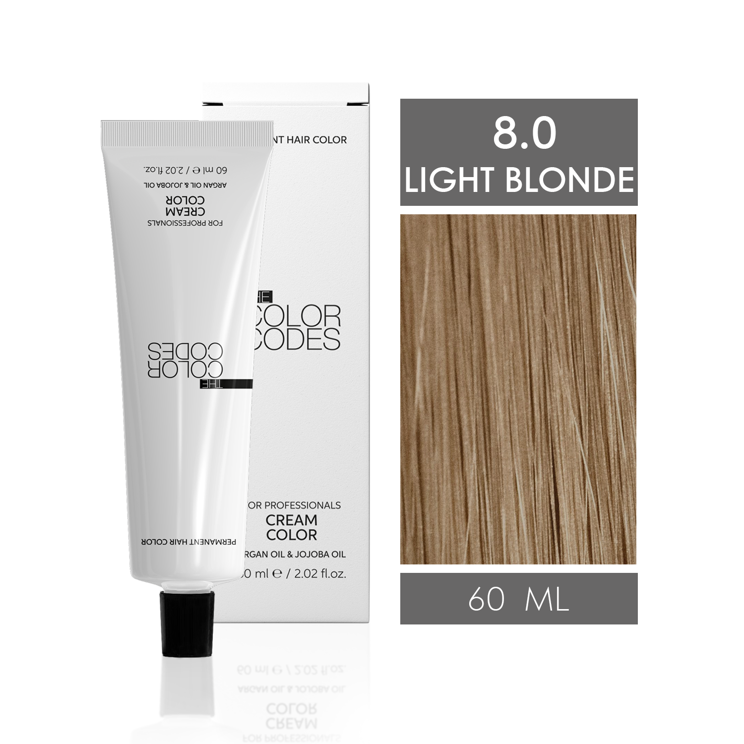 Permanent Hair Dye 8.0 Light Blonde 60 ml