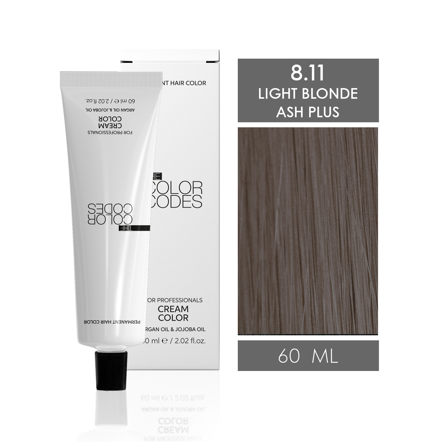 Permanent Hair Dye 8.11 Light Blonde Ash Plus 60 ml