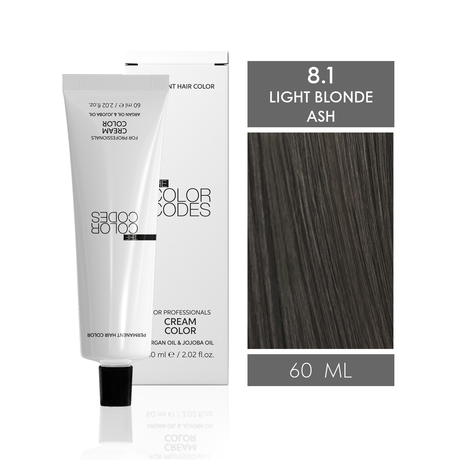 Permanent Hair Dye 8.1 Light Blonde Ash 60 ml