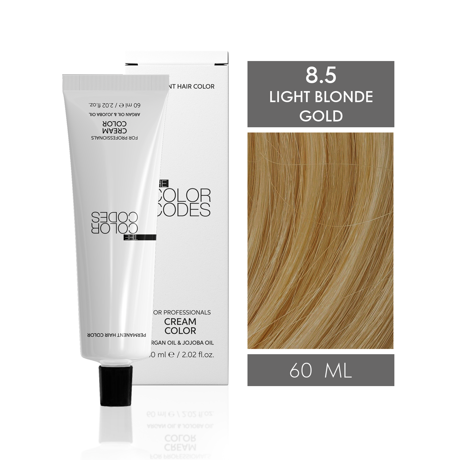 Permanent Hair Dye 8.5 Light Blonde Gold 60 ml