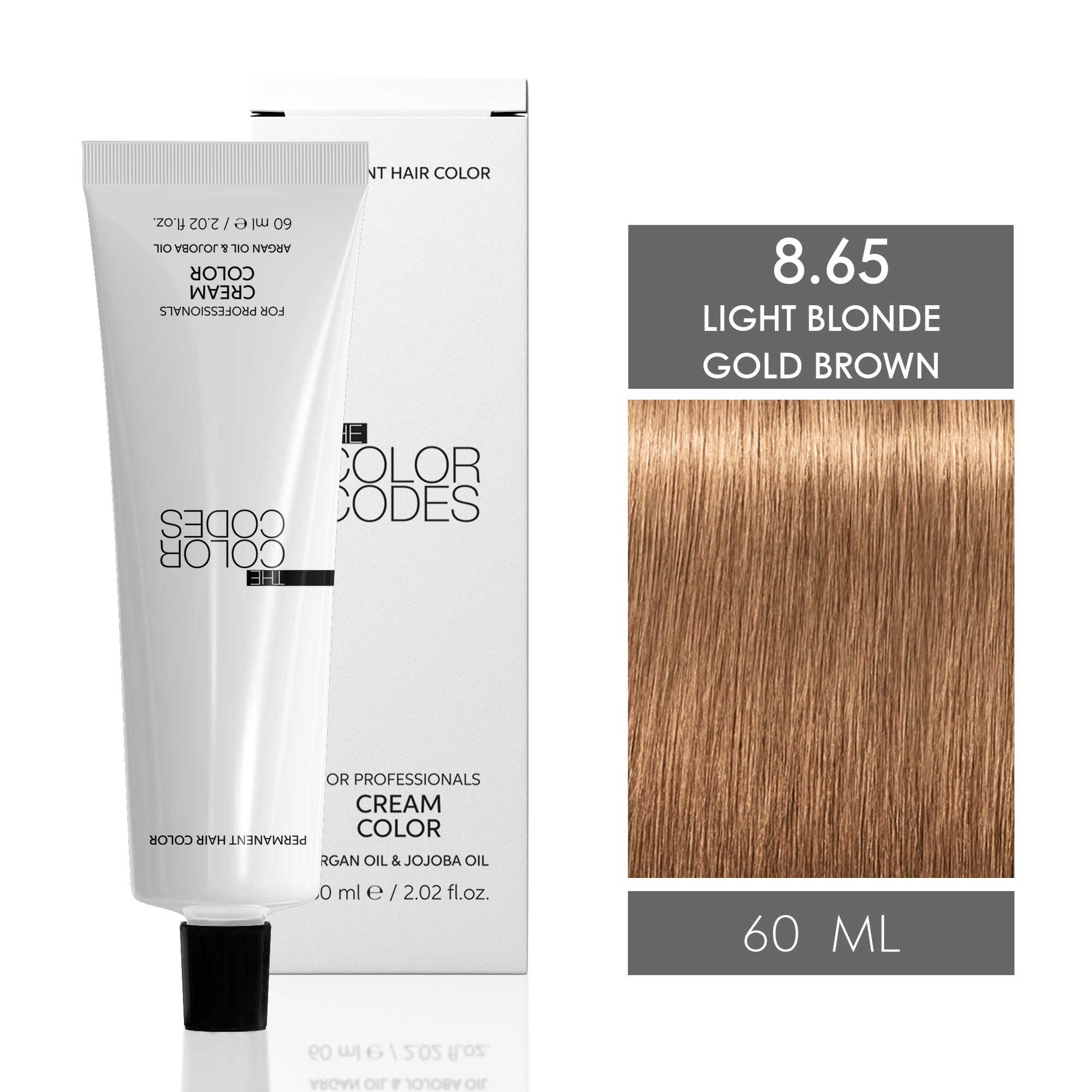 Permanent Hair Dye 8.65 Light Blonde Gold Brown 60 ml