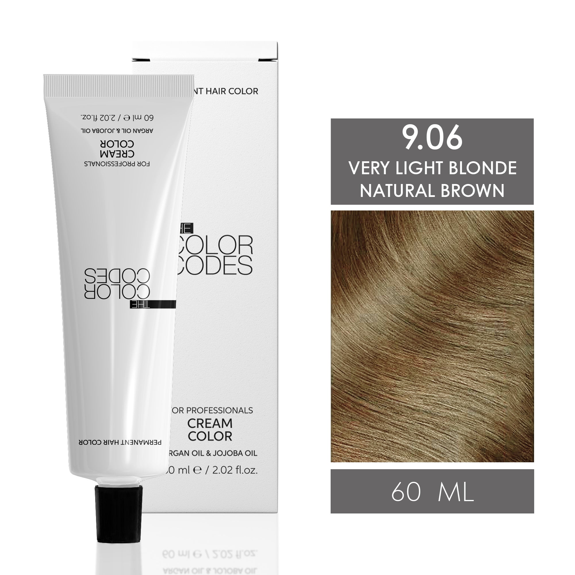 Permanent Hair Dye 9.06 Very Light Blonde Natural Brown 60 ml