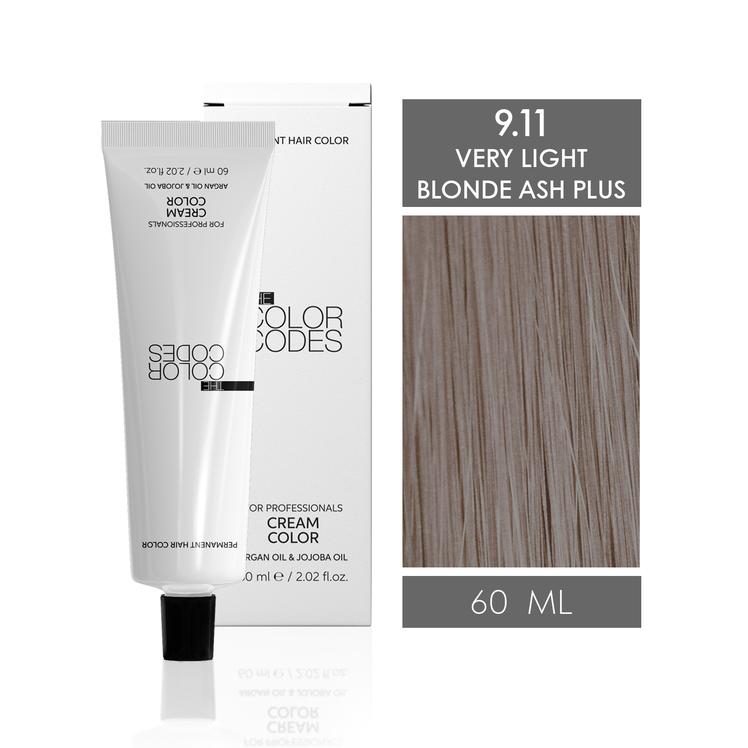 Permanent Hair Dye 9.11 Very Light Blonde Ash Plus 60 ml