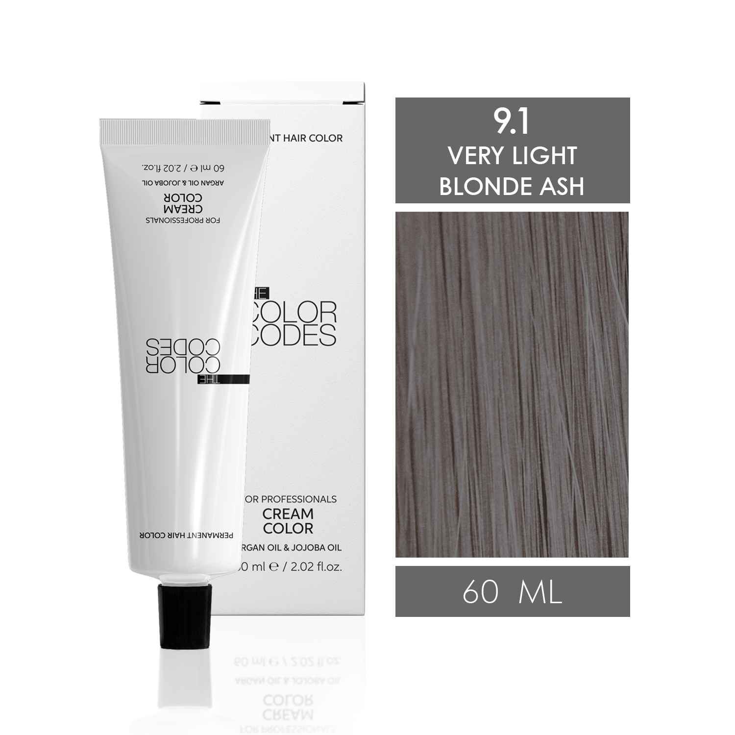 Permanent Hair Dye 9.1 Very Light Blonde Ash 60 ml